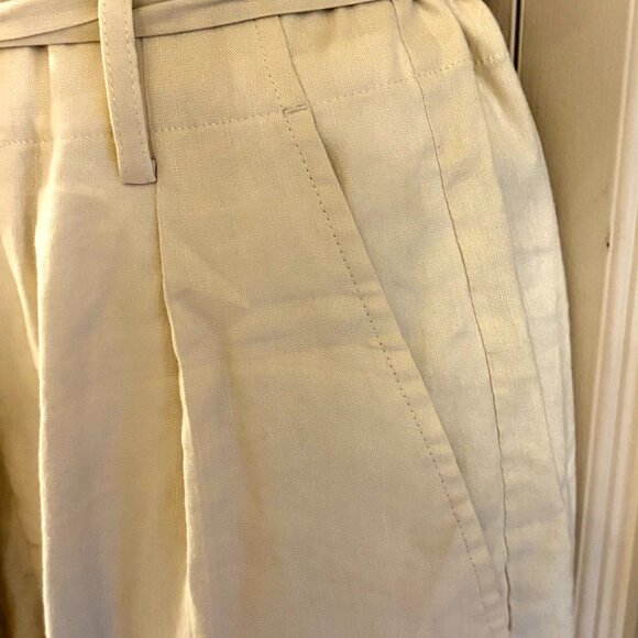 Rag & Bone Linen Blend High-Waisted Wide Leg Dress Pants, Size 4 - Picture 7 of 13